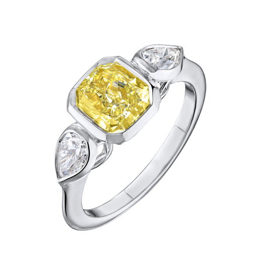 1.67 CT GIA Certified Radiant Cut Wedding Ring