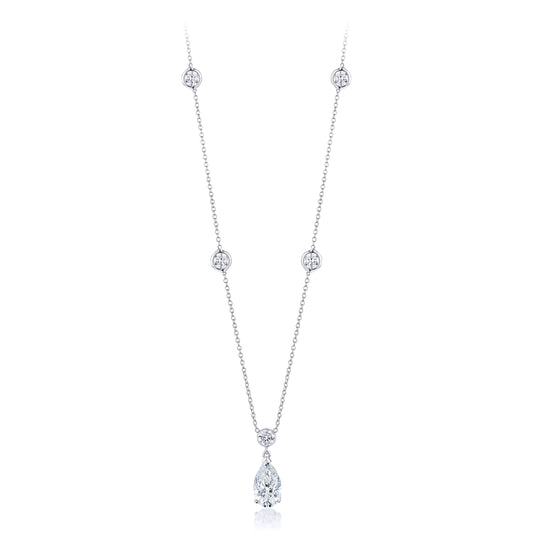 Pear Shape Diamond Necklace