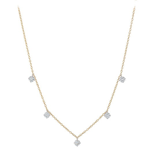 Brilliant Round Diamond Chain Necklace