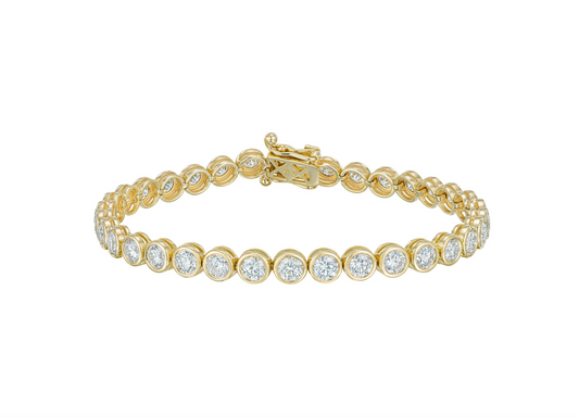 Bezel Set Diamond Tennis Bracelet