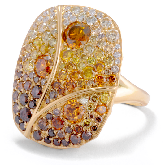 "The Loch" Fancy Colored Diamonds Simon Ardem New York Fall Collection Ring